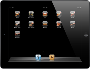 iPad Landscape mode: Screenshots